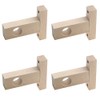 Coshar Wood Rod Holder, Ceiling Mount Closet Pole Socket Pipe Bracket Holder with Screws, 4 Pack, Fit 25mm Diameter Pole