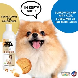 Showseason® Sugar Cookie Pet Conditioner 1 Gallon | Long-Lasting Odor Eliminator | Paraben-Free | Biodegradable and Non-Toxic | Made in The USA