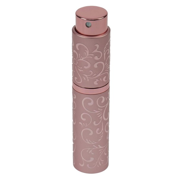 Fantasia Pink 8ml Refillable Pocket Atomizer with Flower Design Retractable