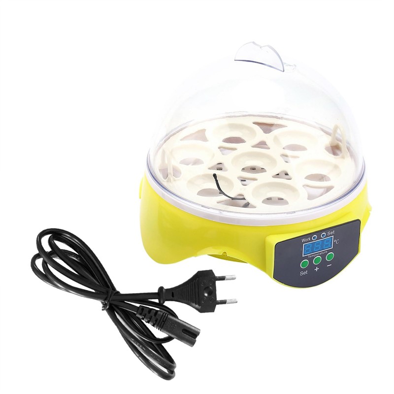 7 Eggs Incubator with LED Lighting, 20 W Mini Egg