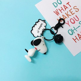 AAGWW Snoopy Key Chain Idea Character Cute Bag Strap Accessory Gift, Bad Snoopy + Hwo Snoopy