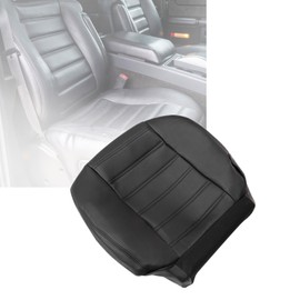 NLQR Driver and Passenger Bottom Replacement Seat Covers Microfiber Leather Black Compatible with Hummer H2 2003 2004 2005 2006 2007