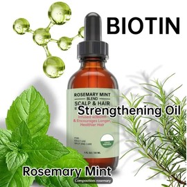 ActivePur Organics Rosemary Mint Scalp & Hair Strengthening Oil for All Hair Types, Hair Treatment Oils, Hair Styling Serums, Hair Serum (Pack of 2, Total 60Ml / 2 Fl Oz)