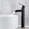 Black Faucet Bathroom G1/2 Stainless Steel Easy Control Matte Black