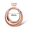 MOQIKAKA16G 8mm Septum Rings Hoops - Stainless Steel Segment Nose
