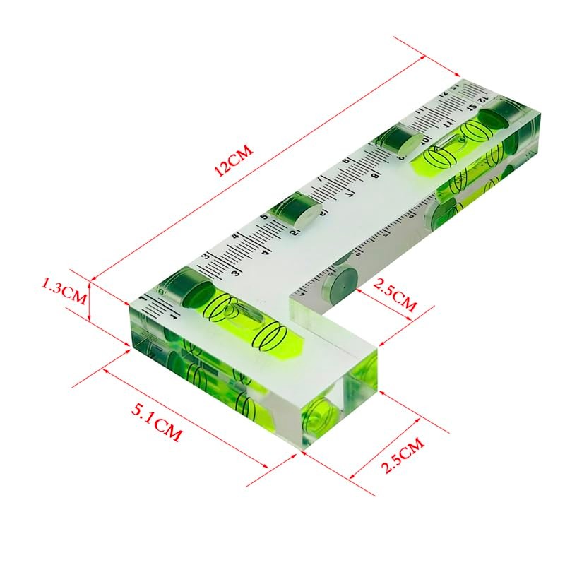 Transparent Rectangular high-Precision L-Shaped Level Integrated Small Household Magnetic Water