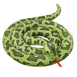 NatureMan Lifelike Snake Stuffed Animal Soft Stuffed Snake Toy 78'' Long Fake Snake Plush Toy, Realistic Plush Snake Pranks Toys,Children's Toy Gif (Green)