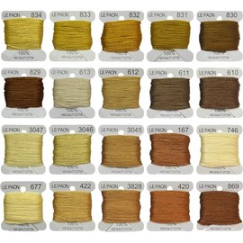 20Bobbins 20 Colors Embroidery Floss bobbins - Cross Stitch Threads - Friendship Bracelets Floss - Crafts Floss-Gold Gradient