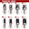 Yakamoz 8 Pieces HSS Taper Claw Type Wood Plug Cutter