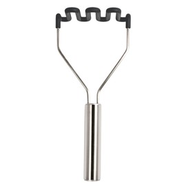 Tovolo Silicone Potato Masher Stainless Steel Handle Charcoal Gray Dishwasher Safe Heat Resistant Non Scratch Handheld Coil Wire Potato Smasher for Nonstick Pans Ergonomic Kitchen Food Prep Tool