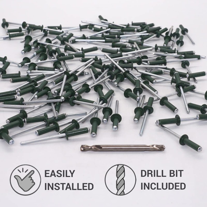 SKIR'CO (80 pcs) Painted Blind Rivets 4.0 x 14 mm,