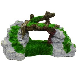 Aquarium Ornament-GKYZBB Fish Tank cave Fish Hideout Rockery,Can be Used for Office and Home Fish Tank Decoration (Bridge)