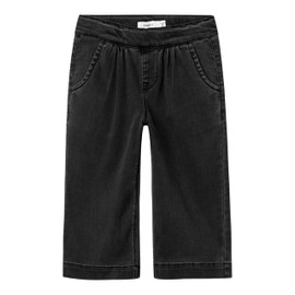 NAME IT Girls' Wide Jeans, black denim