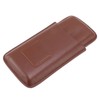 Leather Cigar Case Portable 3 Finger Cigar Humidor Carrying Case