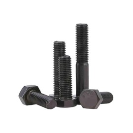 BOZONLI Mechanical Bolts High Tensile Hex Bolt Outer Hexagonal Screws Black, M12×90mm,3 pcs