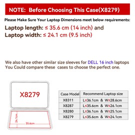 Smatree Hard EVA Protective Sleeve Case Compatible for 16.3 inch DELL 16 Premium DA16250, for 16.3 inch DELL XPS 16 9640, for 16inch New Precision 5680/5690 Workstation, Anti-Shock Case (X8279)