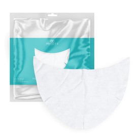 100pcs Disposable DIY Non-Woven Neck Mask Paper by Project E Beauty | Ultra Thin Cotton Neck Mask | for Home & Spa Salon Use | Cosmetic Neck Paper for Toner, Serum, or Lotion (100, Neck Shaped)