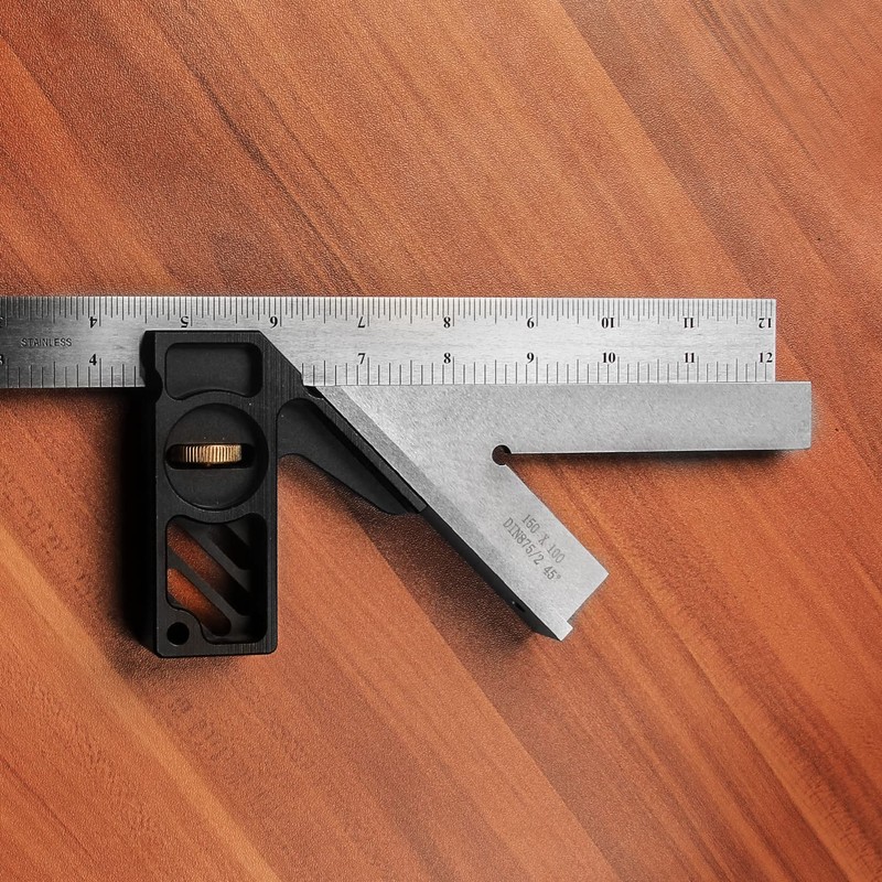 DDWT 45 Degree Machinist Square Miter Square Removable Base DIN