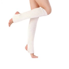Ballet & Pilates Leg Warmers Stirrup Foot Leg Warmer 5 - Khaki Gray 2ea