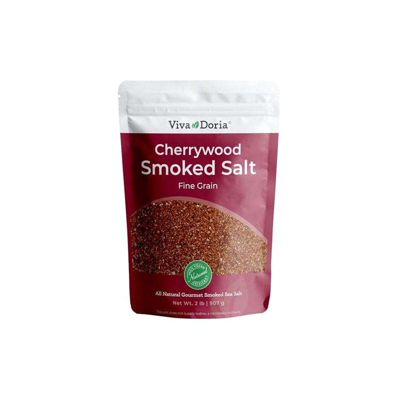 Viva Doria Cherrywood Smoked Sea Salt, Fine Grain, 2 lb