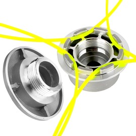 ACTOYS Universal Grass Trimmer Head, ACTOYS Aluminium Mowing Line Head, Aluminium Line Head Grass Trimmer, Double Thread Head for Brush Cutter, Aluminium Grass Mowing Head with 4 Lines for Petrol