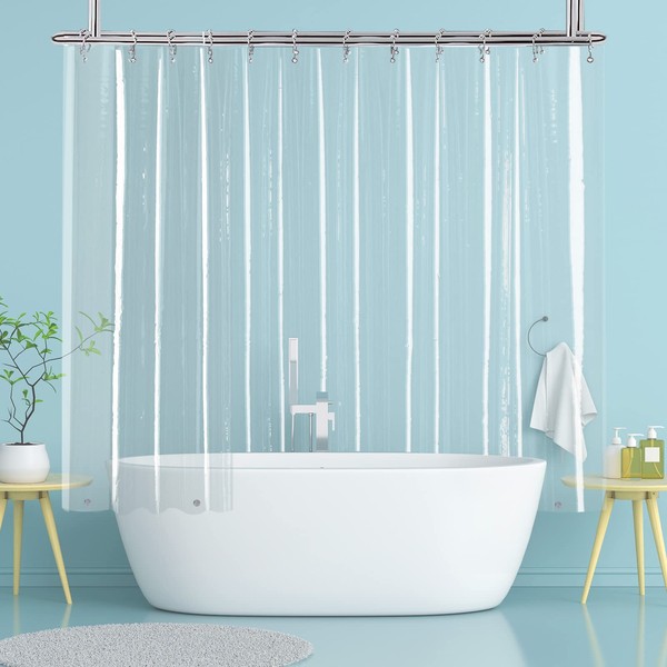 YISURE Extra Wide and Short Shower Curtain Liner 108x60in with