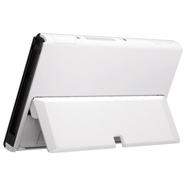 eXtremeRate DIY Console Backplate PC with Kickstand, Replacement Housing Shell Case for Switch OLED Console without Console and Joicon [White]