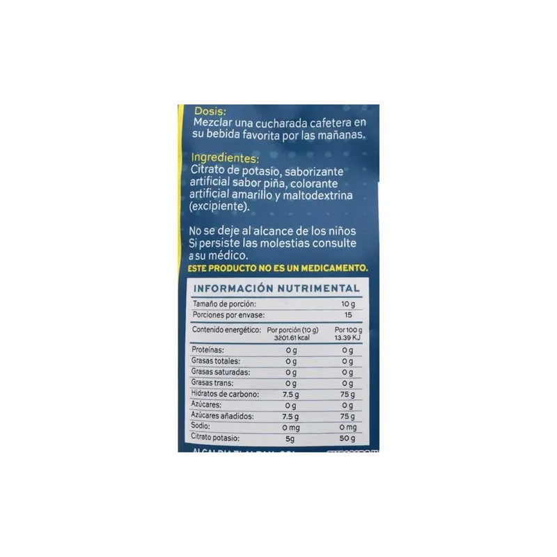 Citrato Potasio Magnesio Polvo 150 Grs