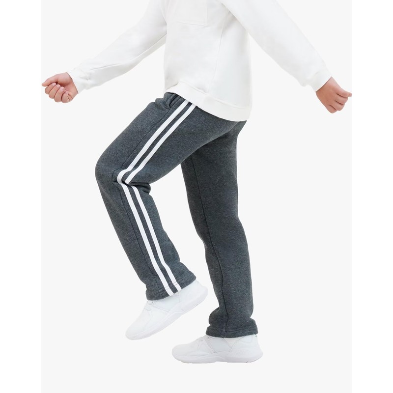 Rolimaka 4 Pcs Boys Sweatpants Soft Fleece Lined Open Bottom