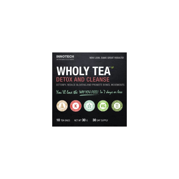 InnoTech Wholy Tea Detox And Cleanse - 10 Tea Bags (30 Day Supply)