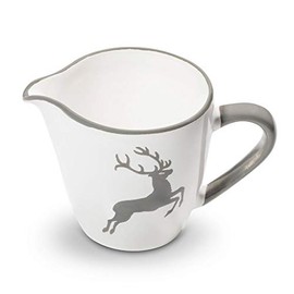 GMUNDNER KERAMIK Milk Jug Gourmet Capacity 0.2 Litres Grey Deer Crockery Handmade in Austria