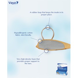 Vaya Medical Toe Straightener Toe Crest Hammer Toe Corrector Polyurethane Foam Cotton Right 1 Piece