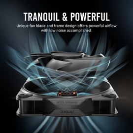 Antec Tranquil 120, 120mm x 25mm Case Fans, PWM Fans, 2000RPM, 59.23CFM, 2.46mmH₂O, 4 Pin PWM Connector, 120mm Fan, Tranquil Series 3 Packs