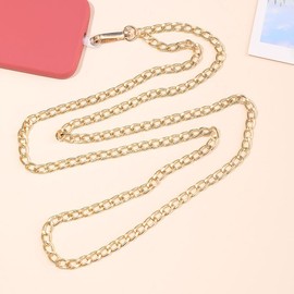 1Pc Gold Chain Necklace Lanyards for ID Badges,Stylish Key Lanyard for Women Teacher Glasses Lanyards for Badge Holder Ornaments Convenient to Carry,Badge Lanyards Identification Badges and Supplies