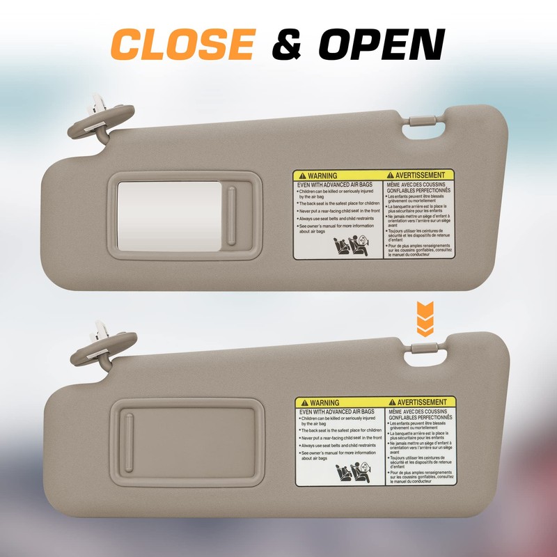 TadaMark Left Driver Side Sun Visor Fit for Toyota Highlander