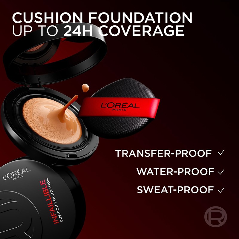 L'Oréal Paris Infallible Fresh Wear Cushion Foundation, Upto 24Hour Fresh