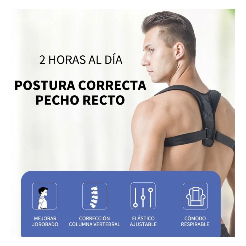 Corrector Postura Espalda Faja Ajustable Para Hombre Mujer --