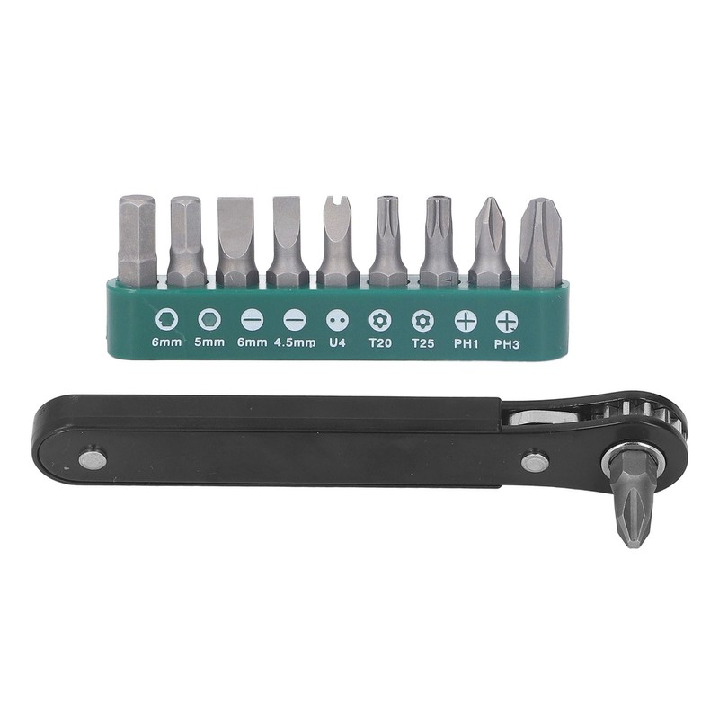 11Pcs Mini Screwdriver Set 1/4in Pocket Micro EDC Tool Ratchet