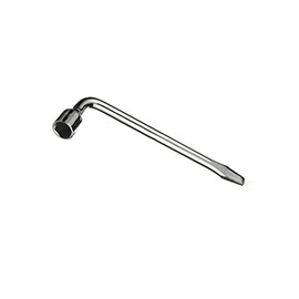 Zeromall Car Spare Tire Wrench, 19mm L-type Hexagon Slotted End Socket Repair Tool Car Spare Tire Lug Wrench for Jack