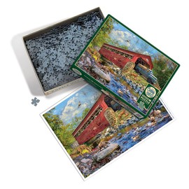Cobble Hill 1000 Piece Puzzle - Welcome to Cobble Hill Country - Sample Poster Included