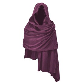 Cowl Hood Scarf Rogue Hood Medieval Cloak Renaissance Costume Men Neck Warmer Hooded Cape Hat Cyberpunk Accessories Dark Purple, Dark Purple, One Size