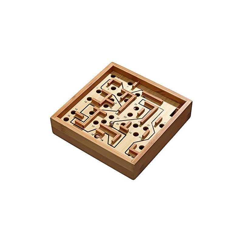 Philos 3194 Puzzle Games Maze, Small, Bamboo, Brown