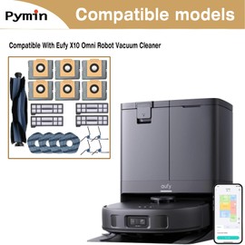 Pymin 20 Pack Replacement Accessories for eufy X10 Pro Omni Robot Vacuum Cleaner, 1 Main Brush, 4 Filter, 6 Dust Bag,4 Mop Pads, 4 Side Brush,1 Cleaning Brush