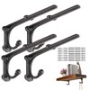 ChasBete Rustic Shelf Brackets 8 Inch Shelving Brackets, Black Shelf