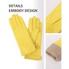 Leather Gloves Women - NOVBJECT Winter Full-Hand Touch Screen Warm