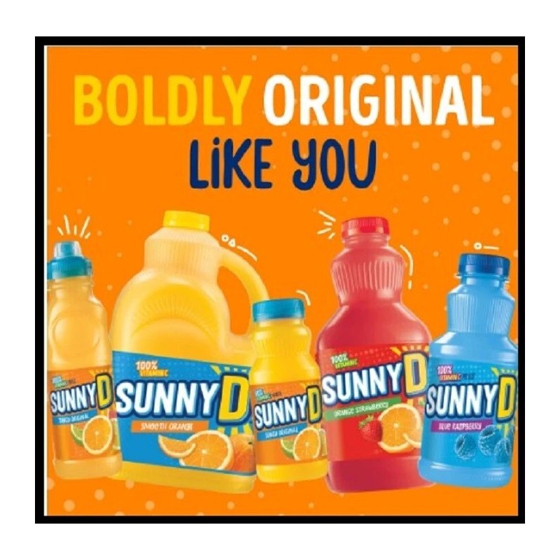 Unbranded SUNNYD Tangy Original Shelf Stable Orange Juice Drink, 18