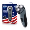 Barbasol Rotary Shaver, Rechargeable Electric Rotary Shaver with Stainless Steel
