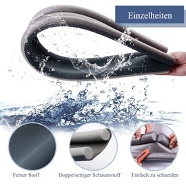 Draught Excluder for Doors, 94 cm, Door Seal, Draught Excluder with Double Seal, Draught Excluder for Door, Noise Blocker, Door Draught Excluder, Wind Stopper and Door Air Stopper, Black