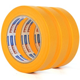 ADHES Painters Tape Orange Washi Masking Tape for Painting Indoor Decoration Spraying Construction No Residue 19mm x 50m/3Rolls Writable Artist Paint Tape for Walls Multi Surface Use