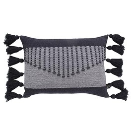 5M House of MV Dallas Set of 2 Cushion Covers | 100% Cotton | Boho Handwoven Pattern with Tassels | Soft & Durable | Machine Washable | Ideal for Sofa, Bed, and Living Room Décor